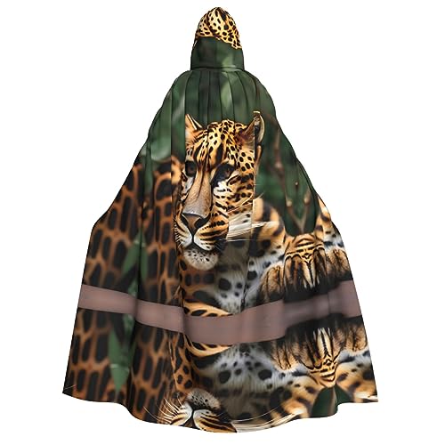 GaxfjRu Langer Kapuzenumhang mit Leopardenmuster, Uni, Kapuzenumhang, Halloween, Weihnachten, Kostüme, Partyumhang GaxfjRu Langer Kapuzenumhang mit Leopardenmuster, Uni, Kapuzenumhang, Halloween, Weihnachten, Kostüme, Partyumhang von GaxfjRu