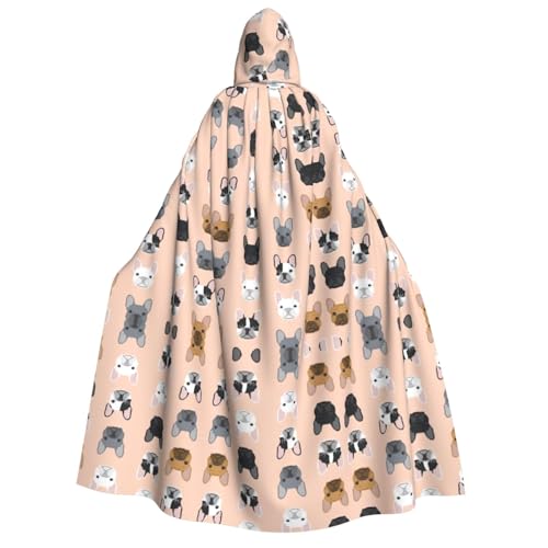 GaxfjRu Langer Kapuzenumhang mit französischem Druck, Uni, Kapuzenumhang, Halloween, Weihnachten, Kostüme, Partyumhang GaxfjRu Langer Kapuzenumhang mit französischem Druck, Uni, Kapuzenumhang, Halloween, Weihnachten, Kostüme, Partyumhang von GaxfjRu