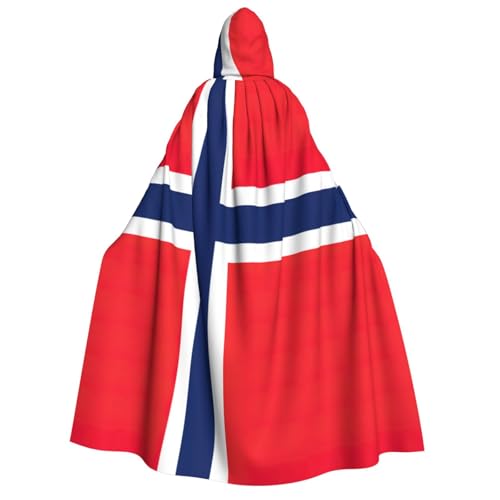 GaxfjRu Langer Kapuzenumhang mit norwegischer Flagge, Uni, Kapuzenumhang, Halloween, Weihnachten, Kostüme, Partyumhang GaxfjRu Langer Kapuzenumhang mit norwegischer Flagge, Uni, Kapuzenumhang, Halloween, Weihnachten, Kostüme, Partyumhang von GaxfjRu