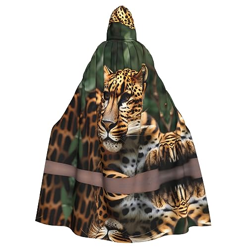 GaxfjRu Leopardenmuster, Uni, Weihnachten, Halloween, Party, magischer Kapuzenumhang, Maskerade, Cosplay-Kostüm GaxfjRu Leopardenmuster, Uni, Weihnachten, Halloween, Party, magischer Kapuzenumhang, Maskerade, Cosplay-Kostüm von GaxfjRu