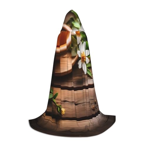 GaxfjRu Mittelalterlicher Kapuzenumhang mit Kapuze und Kapuze, blaugrüne Blume auf Holzplanke, Halloween-Kostüm, Renaissance-Kostüm, Wikinger-Stil GaxfjRu Mittelalterlicher Kapuzenumhang mit Kapuze und Kapuze, blaugrüne Blume auf Holzplanke, Halloween-Kostüm, Renaissance-Kostüm, Wikinger-Stil von GaxfjRu
