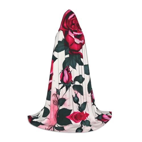 GaxfjRu Mittelalterlicher Kapuzenumhang mit blühender Rose, Umhang mit Kapuze, für Herren, Halloween, Renaissance-Kostüm, Wikinger-Stil GaxfjRu Mittelalterlicher Kapuzenumhang mit blühender Rose, Umhang mit Kapuze, für Herren, Halloween, Renaissance-Kostüm, Wikinger-Stil von GaxfjRu