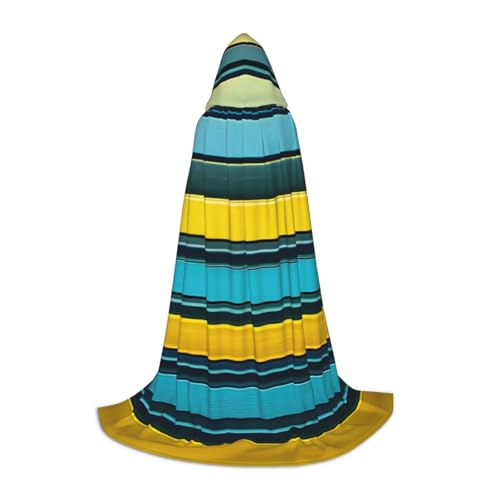 GaxfjRu Mittelalterlicher Kapuzenumhang mit gelben und blauen Streifen, Umhang mit Kapuze, für Herren, Halloween, Renaissance-Kostüm, Wikinger-Stil GaxfjRu Mittelalterlicher Kapuzenumhang mit gelben und blauen Streifen, Umhang mit Kapuze, für Herren, Halloween, Renaissance-Kostüm, Wikinger-Stil von GaxfjRu