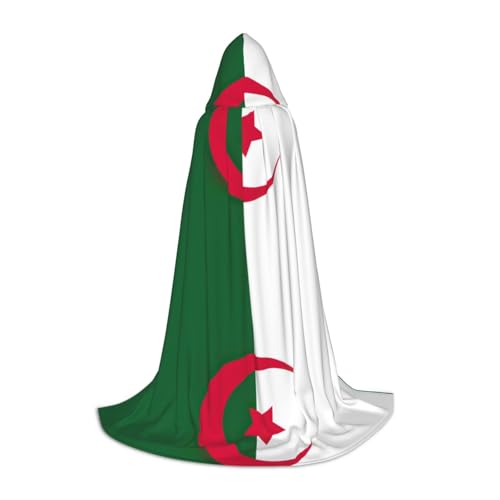 GaxfjRu Mittelalterlicher Umhang mit Kapuze und Kapuze, Motiv: Flagge von Algerien, Halloween-Kostüm, Renaissance-Kostüm, Wikinger-Stil GaxfjRu Mittelalterlicher Umhang mit Kapuze und Kapuze, Motiv: Flagge von Algerien, Halloween-Kostüm, Renaissance-Kostüm, Wikinger-Stil von GaxfjRu