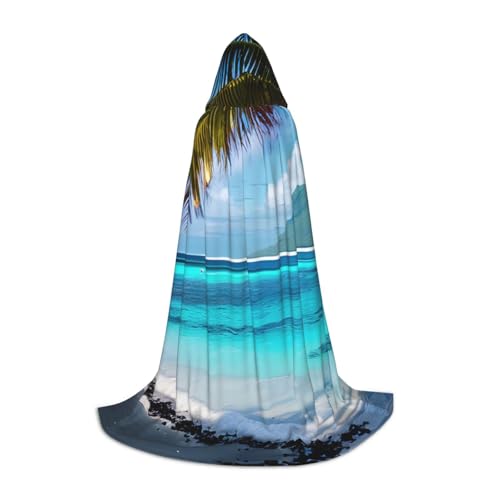 GaxfjRu Mittelalterlicher Umhang mit Kapuze und Kapuze, Tahiti-Strand-Druck, für Herren, Halloween, Renaissance-Kostüm, Wikinger-Stil GaxfjRu Mittelalterlicher Umhang mit Kapuze und Kapuze, Tahiti-Strand-Druck, für Herren, Halloween, Renaissance-Kostüm, Wikinger-Stil von GaxfjRu
