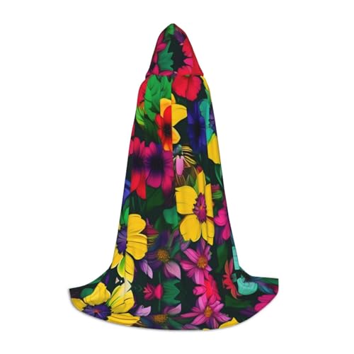 GaxfjRu Mittelalterlicher Umhang mit Kapuze und Regenbogen-Blumenmuster, Umhang mit Kapuze, Herren-Kostüm, Halloween-Kostüm, Renaissance-Kostüm, Wikinger-Stil GaxfjRu Mittelalterlicher Umhang mit Kapuze und Regenbogen-Blumenmuster, Umhang mit Kapuze, Herren-Kostüm, Halloween-Kostüm, Renaissance-Kostüm, Wikinger-Stil von GaxfjRu