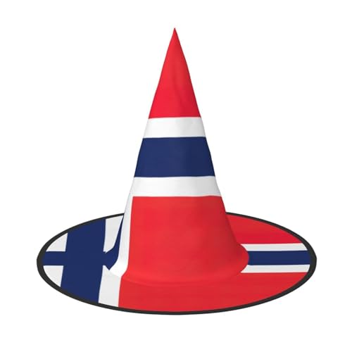GaxfjRu Norwegische Flagge, Halloween-Hexenhut, Hexenkostüm, Zubehör für Halloween, Cosplay, Party, Urlaub, Dekoration, 3 Stück von GaxfjRu