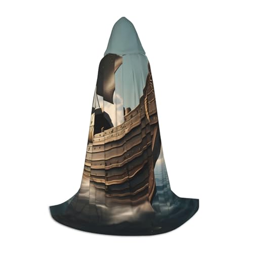GaxfjRu Umhang mit Kapuze im alten Wikinger-Boot-Druck, mittelalterlicher Umhang mit Kapuze, für Herren, Halloween, Renaissance-Kostüm, Wikinger-Stil GaxfjRu Umhang mit Kapuze im alten Wikinger-Boot-Druck, mittelalterlicher Umhang mit Kapuze, für Herren, Halloween, Renaissance-Kostüm, Wikinger-Stil von GaxfjRu