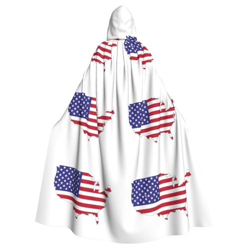 GaxfjRu Umhang mit Kapuze mit USA-Flagge, mittelalterlicher Wikingerumhang mit Kapuze, Halloween, Renaissance-Umhang GaxfjRu Umhang mit Kapuze mit USA-Flagge, mittelalterlicher Wikingerumhang mit Kapuze, Halloween, Renaissance-Umhang von GaxfjRu