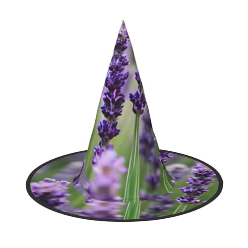 GaxfjRu Violetter Lavendel-Blumen-Druck, Halloween-Hexenhut, Hexenkostüm, Zubehör für Halloween, Cosplay, Party, Urlaub, Dekoration, 3 Stück GaxfjRu Violetter Lavendel-Blumen-Druck, Halloween-Hexenhut, Hexenkostüm, Zubehör für Halloween, Cosplay, Party, Urlaub, Dekoration, 3 Stück von GaxfjRu