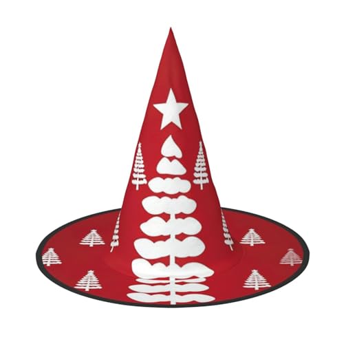 GaxfjRu Weihnachtsbaum-Druck, Halloween-Hexenhut, Hexenkostüm, Zubehör für Halloween, Cosplay, Party, Urlaub, Dekoration, 3 Stück von GaxfjRu
