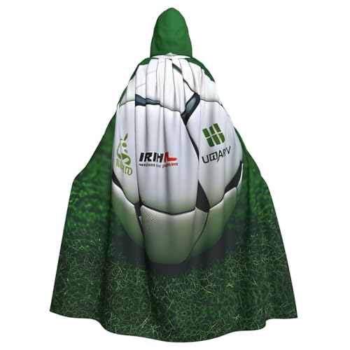 GaxfjRu Weißer Kapuzenumhang mit Fußball-Druck, mittelalterlicher Wikingerumhang mit Kapuze, Halloween, Renaissance-Umhang GaxfjRu Weißer Kapuzenumhang mit Fußball-Druck, mittelalterlicher Wikingerumhang mit Kapuze, Halloween, Renaissance-Umhang von GaxfjRu