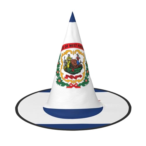 GaxfjRu West Virginia State Flag Print Halloween Hexenhut, Hexenkostüm, Zubehör für Halloween, Cosplay, Party, Urlaub, Dekoration, 3 Stück GaxfjRu West Virginia State Flag Print Halloween Hexenhut, Hexenkostüm, Zubehör für Halloween, Cosplay, Party, Urlaub, Dekoration, 3 Stück von GaxfjRu