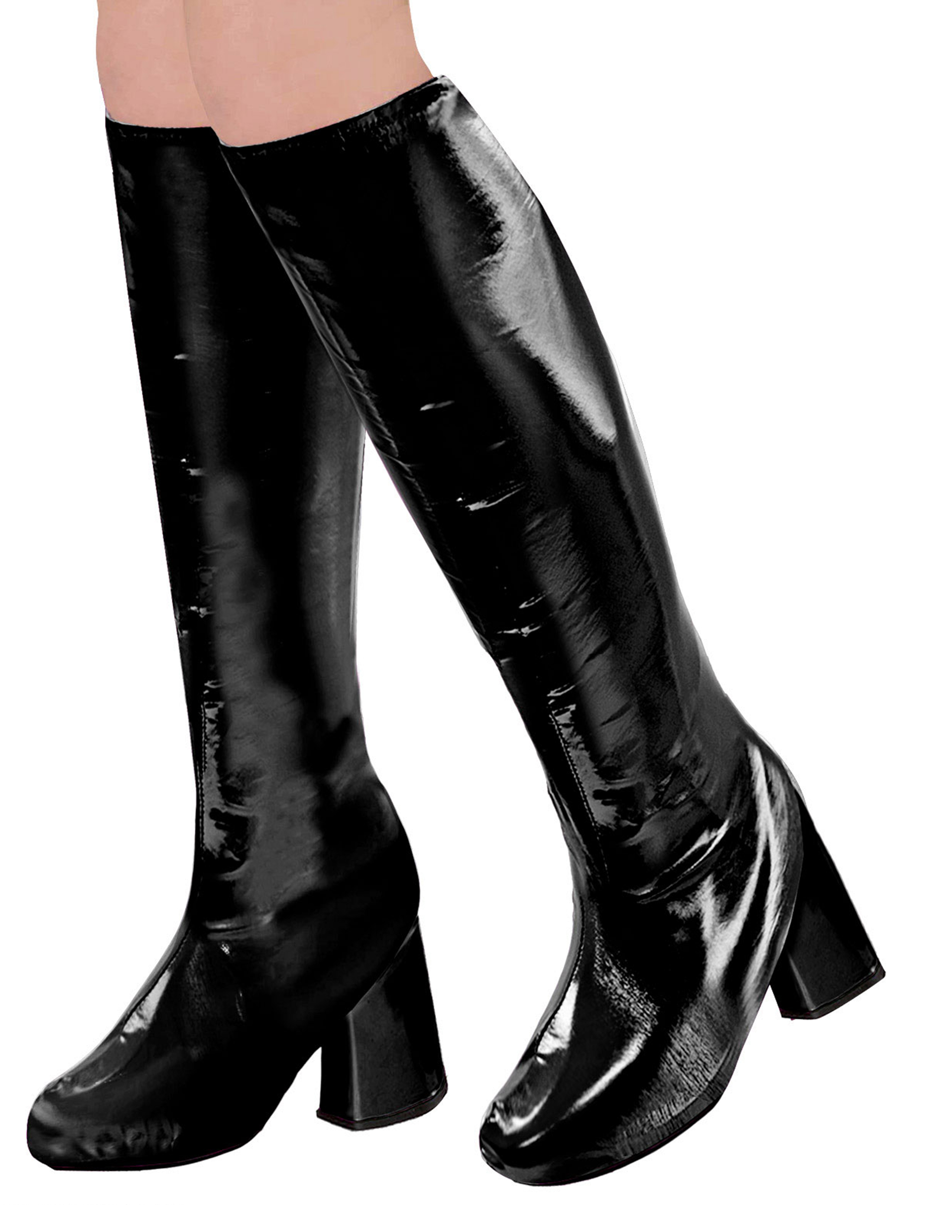 Schuhüberzüge Retro-Stiefel schwarz Schuhüberzüge Retro-Stiefel schwarz von WIDMANN