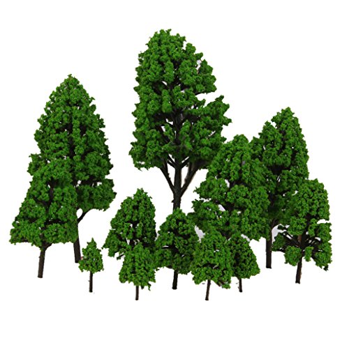Gazechimp 12pcs 1: 50-1: 500 /2.5-16cm Modell Baum Dekor Bäume Pappeln Modell / Idea auch als Haus Tisch Miniatur Landschaft Dekoration von Gazechimp