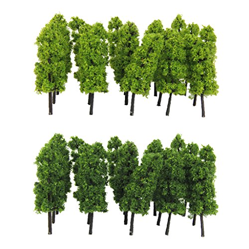 Gazechimp 20pcs Pagodenbäume Dekor Baum für 1: 200 Modelleisenbahnlandschaft von Gazechimp