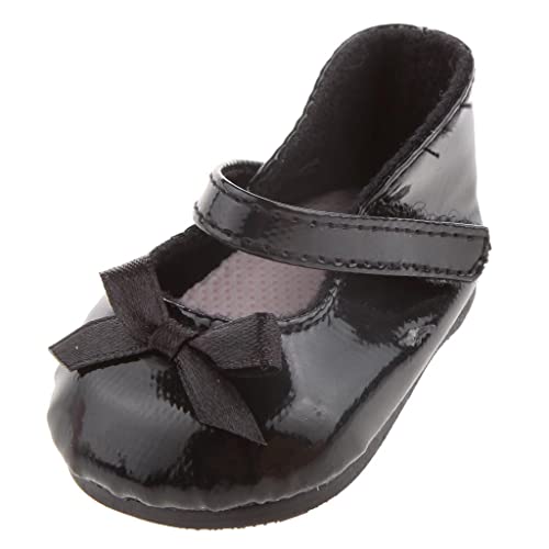 Gazechimp 7.3cm Mode Schwarze Schuhe Für Amerikanische Mädchen Puppe 46cm von Gazechimp