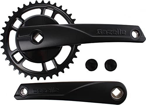 Gazelle Crankset Strixvaria 38T Aluminium/Stahl schwarz von Gazelle