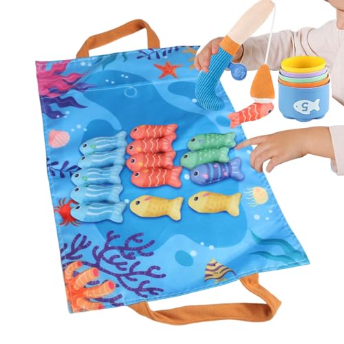 Gazocua Kinder Angelspiel | Sortier Angelspiel,Interaktives Lernspielzeug Mit Stapelbechern Sinneswahrnehmung Für Vorschulkinder Wasser Kinder Badewanne Partyschwimmbecken von Gazocua