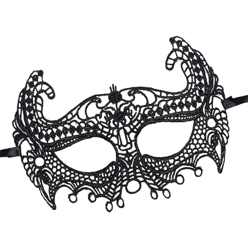Gazocua Schwarze Spitze Augenmaske - Cosplay Kostüm Gesichtsmaske | Halloween Karneval Blindfold für Damen Teenager Mädchen Bühnenauftritt Geburtstag Gazocua Schwarze Spitze Augenmaske - Cosplay Kostüm Gesichtsmaske | Halloween Karneval Blindfold für Damen Teenager Mädchen Bühnenauftritt Geburtstag von Gazocua