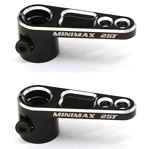 Gbloodst 2 Stück CNC Aluminium 25T Rennradhupe Servo Horn für TRX4 RC Raupenfahrzeug Schwarz von Gbloodst