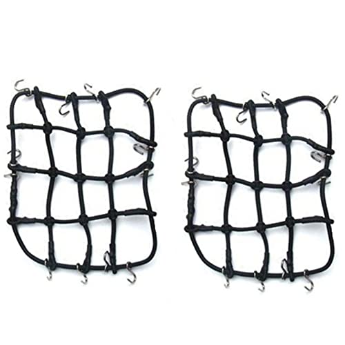 Gbloodst 2 x Zubehör für Autoteile RC elastisches Gepäcknetz für 1/12 MN D90 D99 Mn99S, Schwarz von Gbloodst