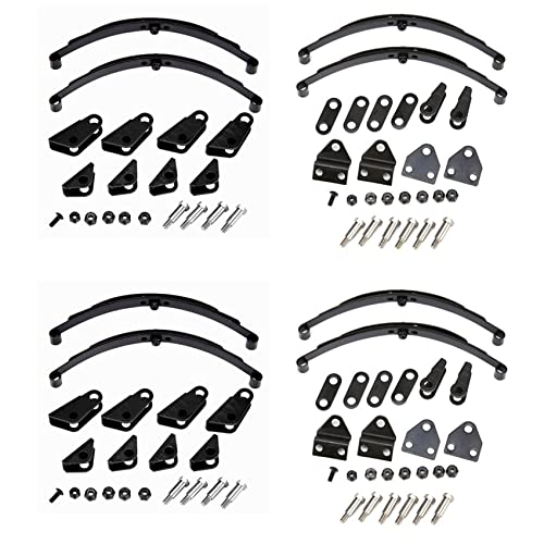 Gbloodst 2X Vordere und Hintere Harte Blattfedern Federung Stahlstange für 1/14 RC Tractor Trailer Truck Upgrade Parts Zubehör von Gbloodst