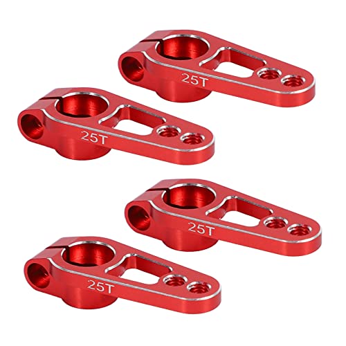 Gbloodst 4 Stück Aluminium-Legierung 25T 31 mm Hupe für Raupenauteile RC Auto, Rot Gbloodst 4 Stück Aluminium-Legierung 25T 31 mm Hupe für Raupenauteile RC Auto, Rot von Gbloodst