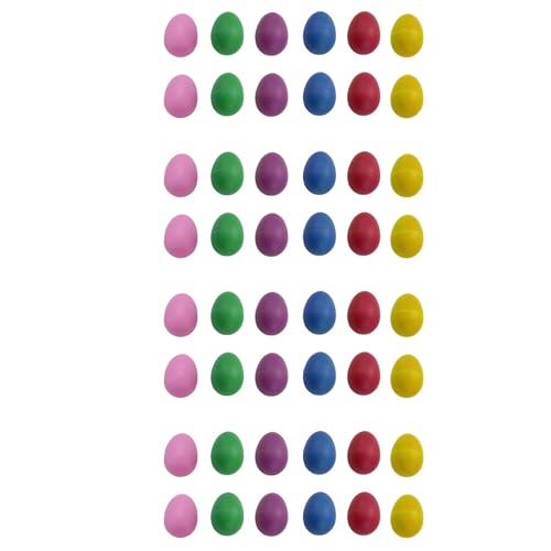 Gbloodst 48-teiliges Eier-Set aus Kunststoff, 6er-Set, Maracas-Eier, Musik-Perkussion, Schlaginstrumente für Kinder, Rhythmus-Spielzeug für Kinder Gbloodst 48-teiliges Eier-Set aus Kunststoff, 6er-Set, Maracas-Eier, Musik-Perkussion, Schlaginstrumente für Kinder, Rhythmus-Spielzeug für Kinder von Gbloodst