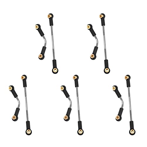 Gbloodst 5 Satz Rc Auto Lenkung Zug Stange Upgrade Teil Metall Rc Lenk Stange Langlebig für B1 B14 B24 B24 C14 C24 1/16 von Gbloodst