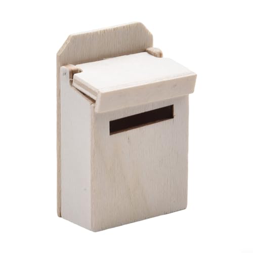 Erstellen Sie Ihre eigene Miniatur-Briefkasten-Szene mit diesem leeren Mini-Briefkastenhaus (natürliche Farbe) von Gbtdoface