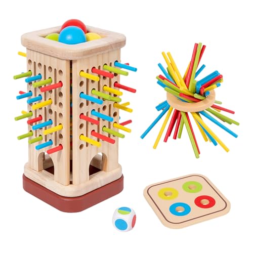 BOA-RD-Spiele und -spielzeug, Holzstöcke Spiel, Family Tower-Spiel mit farbenfrohen Stöcken und Würfel, 18,6 x 9,7 cm, Bildungsspiel, einfach zu bedienen, perfekt für Mädchen, und Kinder lernen BOA-RD-Spiele und -spielzeug, Holzstöcke Spiel, Family Tower-Spiel mit farbenfrohen Stöcken und Würfel, 18,6 x 9,7 cm, Bildungsspiel, einfach zu bedienen, perfekt für Mädchen, und Kinder lernen von Gcerfby