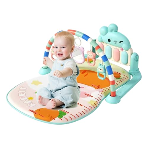 Baby-Fitnessstudio-Spielzeug, Baby-Spielmatte, Aktivitäts-Fitnessstudio, Krabbelteppich, Musikalisches Pädagogisches Sinnesspielzeug Mit Licht, 54 X 75 X 43 Cm, Einfach Zu Verwenden, Tragbar Für 3, 6 von Gcerfby