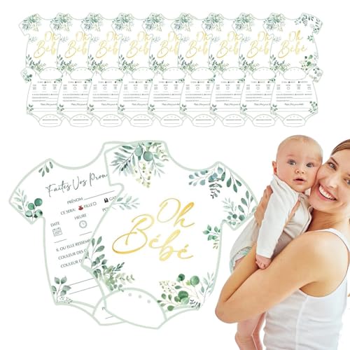 Gcerfby Baby Vorhersagekarten - Party Baby Vorhersagen Wünsche Karten | Geschlechtsneutrales Set Mit Witzigen Sprüchen Für Junge Mädchen Familienfeier Gästebeteiligung von Gcerfby