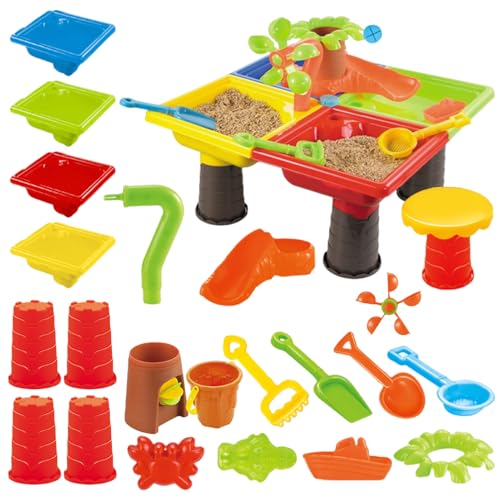 Gcerfby Sandtisch | Kids Sensory Table Water Sand Toys,Interaktives Aktivitätscenter Innen Und Außenspiele Für Mädchen Garten Camping Hinterhof von Gcerfby