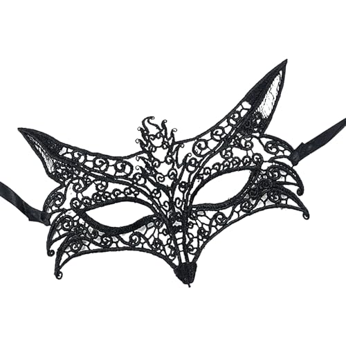 Gcerfby Schwarze Spitze Augenmaske | Damen Karneval Gesichtsmaske,Festivals Kostüm Accessoire Party Cosplay Maskerball Halloween Karneval Bühne Gcerfby Schwarze Spitze Augenmaske | Damen Karneval Gesichtsmaske,Festivals Kostüm Accessoire Party Cosplay Maskerball Halloween Karneval Bühne von Gcerfby