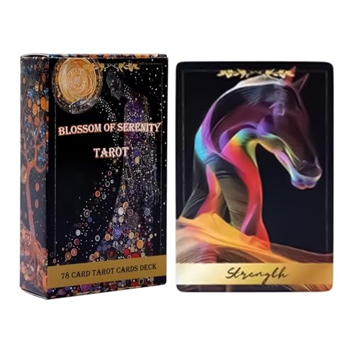 Gcerfby Tarot, klare Bilder, Blumendeck, künstlerisches spirituelles Lesewerkzeug, bedruckte Karten, symbolisches Design, 10,3 x 6 cm, für Traumdeutung, spirituelles Erwachen von Gcerfby