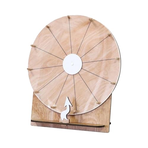 Holzrotatrad, Holzbasis mit glattem Rotation, 11 Zoll, Holz -Fortune -Roulette -Rad, löschbares Spielspinnerbrett, mehrere Runden, für Erwachsene, Jugendliche, Veranstalter von Veranstaltungen von Gcerfby