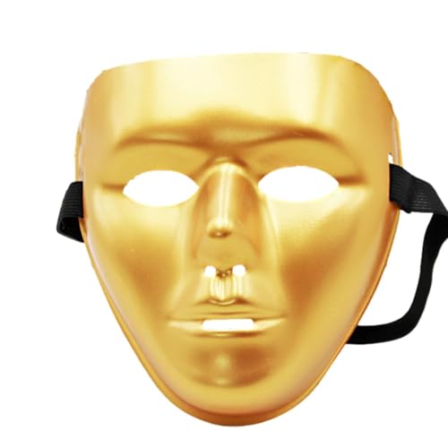 Karnevalsmaske, Cosplay, Kostüm-Gesichtsmaske, Hip-Hop-Gesichtsmaske, atmungsaktives Design, voll verstellbare Passform, silber/goldfarben, für Partys, Events, Versammlungen Karnevalsmaske, Cosplay, Kostüm-Gesichtsmaske, Hip-Hop-Gesichtsmaske, atmungsaktives Design, voll verstellbare Passform, silber/goldfarben, für Partys, Events, Versammlungen von Gcerfby