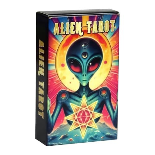 Tarot, 78-teilige Oracle Deck-Glücksabrechnungs-Tarot-Karten mit Science-Fiction-Thema, 10.2x6.5 cm, leicht zu lesen, zu lernen und zu spielen, perfekt für psychische Entwicklung, Astrologie, Anfänger Tarot, 78-teilige Oracle Deck-Glücksabrechnungs-Tarot-Karten mit Science-Fiction-Thema, 10.2x6.5 cm, leicht zu lesen, zu lernen und zu spielen, perfekt für psychische Entwicklung, Astrologie, Anfänger von Gcerfby