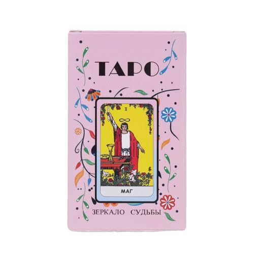 Tarotkarte, Karten Wahrsagung Wahrsagerei mit Papierführer, wiederverwendbar, klarer Druck, Tarotkarten-Set, 10,3 x 6 cm, einfach zu bedienen, tragbar für Erwachsene, Frauen, Männer, Studenten Tarotkarte, Karten Wahrsagung Wahrsagerei mit Papierführer, wiederverwendbar, klarer Druck, Tarotkarten-Set, 10,3 x 6 cm, einfach zu bedienen, tragbar für Erwachsene, Frauen, Männer, Studenten von Gcerfby