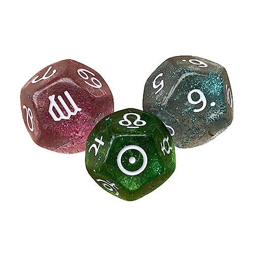 Gcljlmy 3-teilige astrologische Würfel, 12-seitige polyedrische Würfel, Karte, Sternbild, Wahrsagerei, Sternzeichen-Würfel-Set, Stil a Gcljlmy 3-teilige astrologische Würfel, 12-seitige polyedrische Würfel, Karte, Sternbild, Wahrsagerei, Sternzeichen-Würfel-Set, Stil a von Gcljlmy