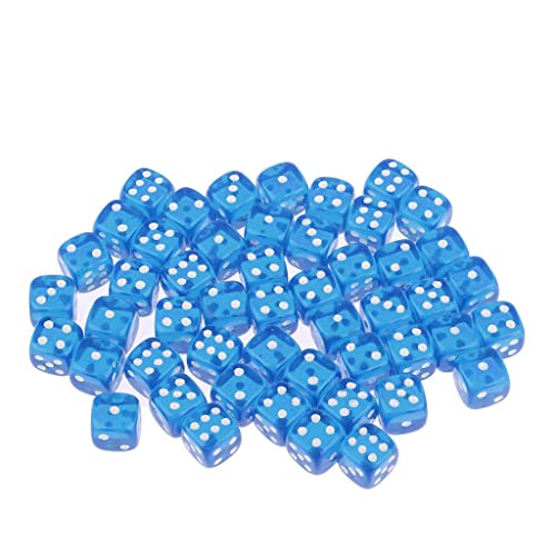 Gcljlmy 50Pcs D6 Würfel Spielwürfel Brettspiel Spielzeug Geschenke - Blau Gcljlmy 50Pcs D6 Würfel Spielwürfel Brettspiel Spielzeug Geschenke - Blau von Gcljlmy