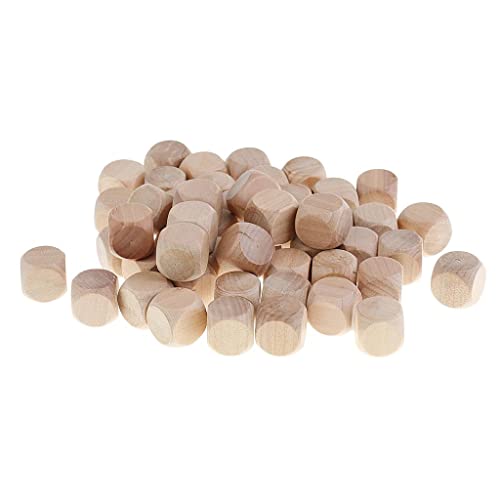 Gcljlmy 50pcs/Set 16mm D6 Leer Holzwürfel Gcljlmy 50pcs/Set 16mm D6 Leer Holzwürfel von Gcljlmy
