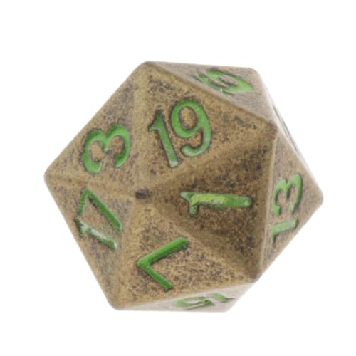 Gcljlmy D20 Metall Würfel Spielwürfel für Brettspiel - Bronze von Gcljlmy