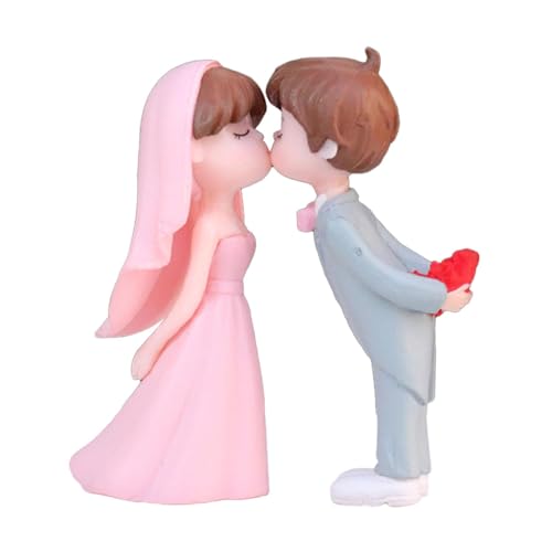 Gcljlmy Milageto Hochzeitstortenaufsätze Braut und Bräutigam Figuren Hochzeitstorte Puppenaufsatz zum Jubiläum, grau rosa Gcljlmy Milageto Hochzeitstortenaufsätze Braut und Bräutigam Figuren Hochzeitstorte Puppenaufsatz zum Jubiläum, grau rosa von Gcljlmy