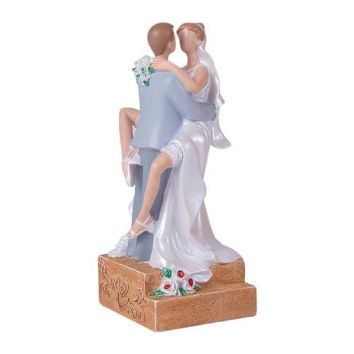 Gcljlmy Tortenaufsatz für die Hochzeit, Tortenaufsatz für die Hochzeit, Puppenaufsatz, zartes Harz, praktische Braut- und Bräutigamfigur für den Valentinstag (6.2 cm x 7.4 cm x 15.2 cm) von Gcljlmy