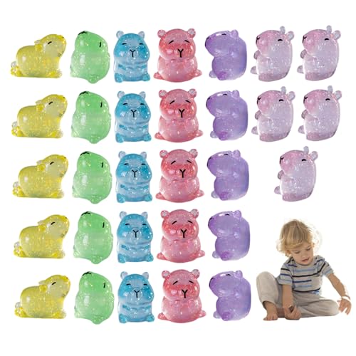 30pcs Mini Capybara Luminöser niedliche winzige Harztiere leuchten in den dunklen Mini -Harz -Figuren für Fairy Garden Micro Landscape Crafts Decors Cake Topper 30pcs Mini Capybara Luminöser niedliche winzige Harztiere leuchten in den dunklen Mini -Harz -Figuren für Fairy Garden Micro Landscape Crafts Decors Cake Topper von Gcroet