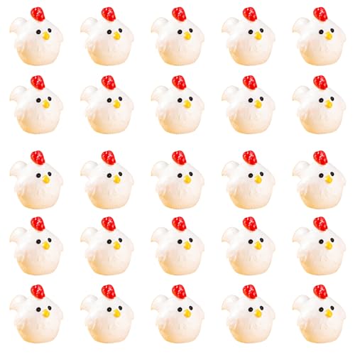 Gcroet Mini Hühner 25pcs süße winzige Harztiere verblassen resistente wasserdichte Hühnchen-Figur-DIY-Desktop-Mini-Tiere für Mooslandschaft, Feengarten-Ornament Stil 1 Gcroet Mini Hühner 25pcs süße winzige Harztiere verblassen resistente wasserdichte Hühnchen-Figur-DIY-Desktop-Mini-Tiere für Mooslandschaft, Feengarten-Ornament Stil 1 von Gcroet