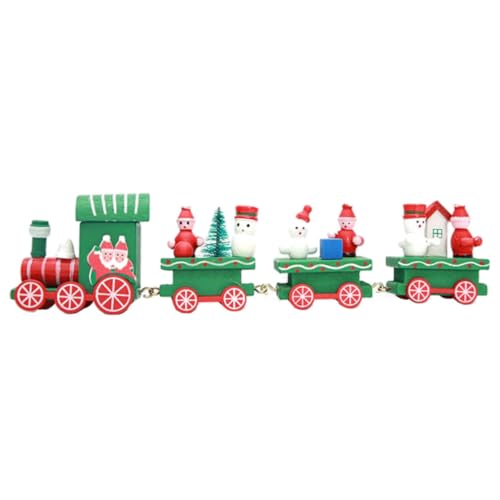 Gcroet Weihnachtsholz Mini -Zug Schneemann Holz Züge Spielzeug Weihnachts -Zug Ornament für Kindergarten Gcroet Weihnachtsholz Mini -Zug Schneemann Holz Züge Spielzeug Weihnachts -Zug Ornament für Kindergarten von Gcroet